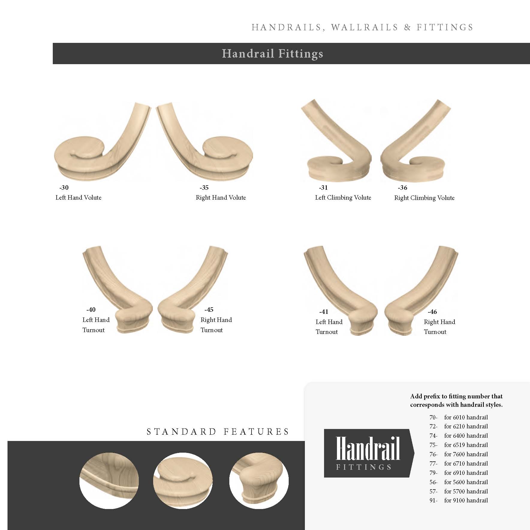 Handrail Fittings - Volutes