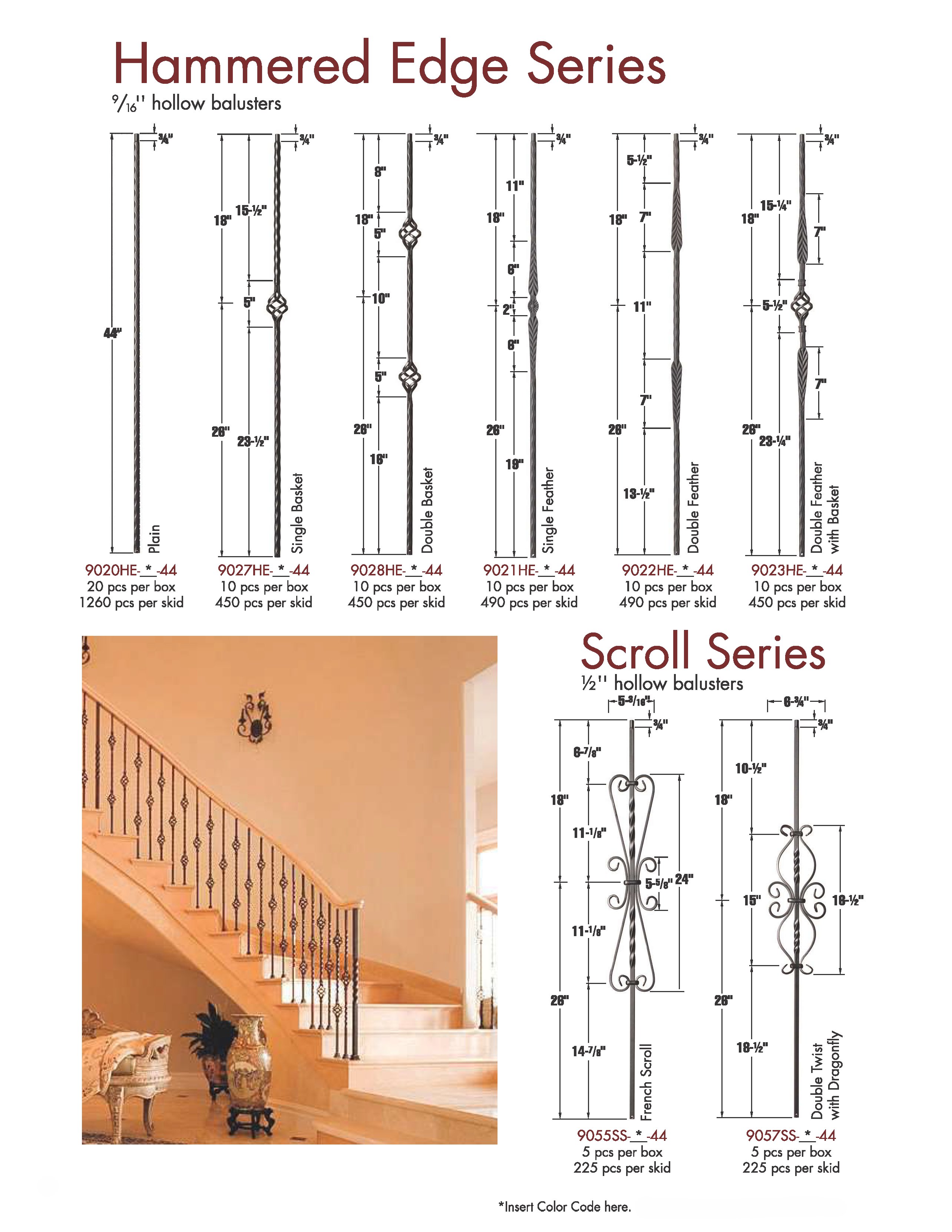 Hammered Edge & Scroll Series