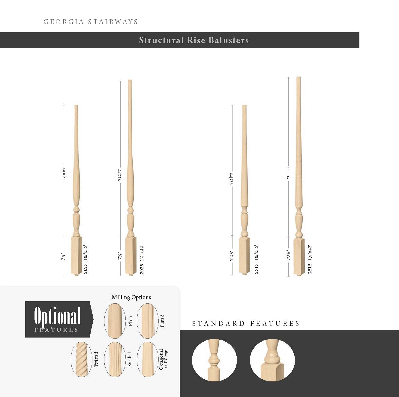 Structural Rise Balusters
