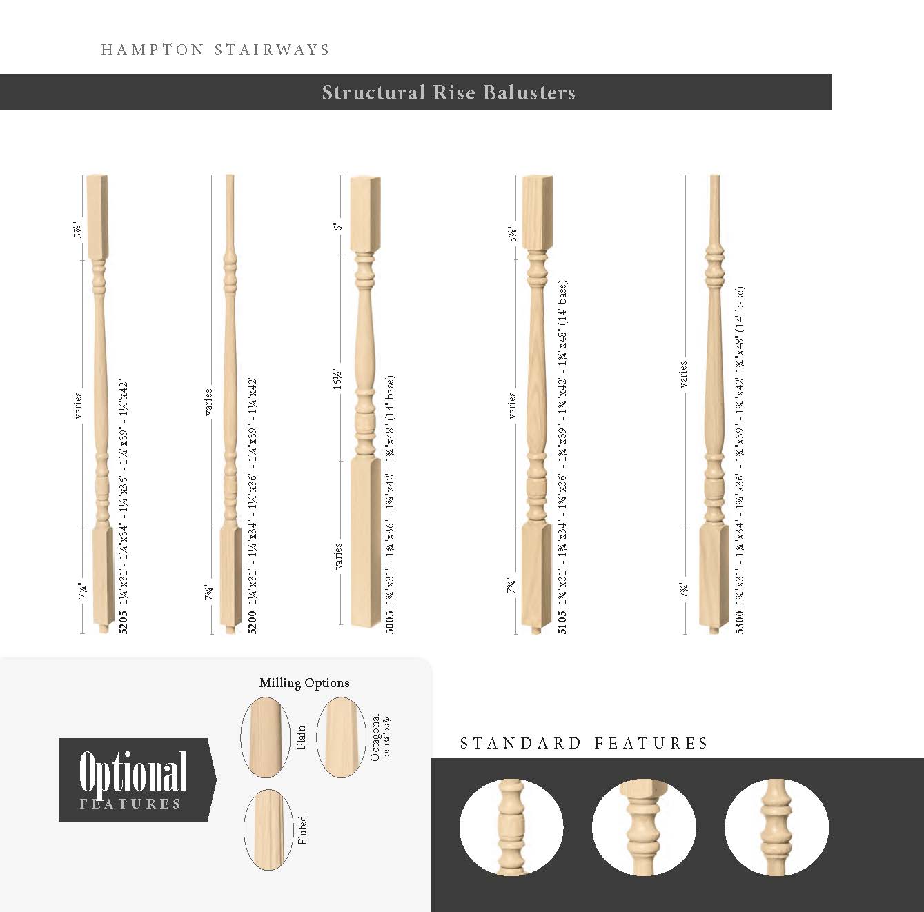 Structural Rise Balusters