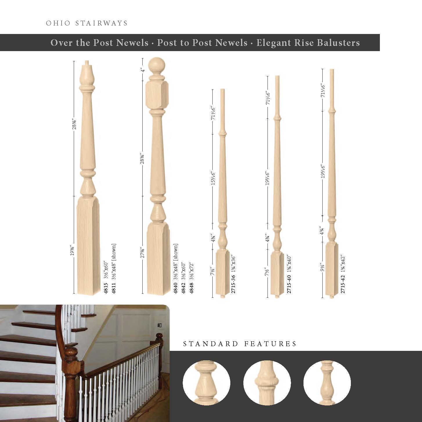 Newels & Elegant Rise Balusters